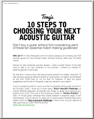Tonys 10 Steps to Choosing your next Acoustic Guitar