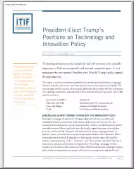 Itif Staff - President Elect Trumps Positions on Technology and Innovation Policy