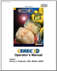 Cerec 3D Operators Manual