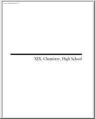 XIX. Chemistry, High School Chemistry