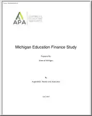 Michigan Education Finance Study