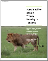 Benyr-Littlewood-Czirák - Sustainability of Lion Trophy Hunting in Tanzania
