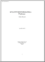 Sailer Kornél - Kvantuminformatika