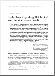 Lengyel Imre - Látlelet a hazai közgazdasági felsőoktatásról az egyetemek fenntartóváltása előtt