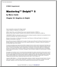 Marco Cantú - Mastering Graphics in Delphi 5