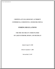 Fishing Regulations for the 1836 Treaty Ceded Water of Lakes Superior, Huron, and Michigan