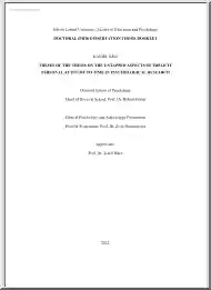 Dániel Kiss - Theses of the thesis on the untapped aspects of implicit personal attitude to time in psychological research