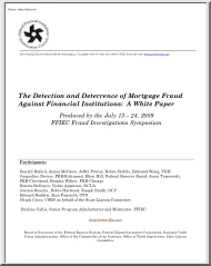 The Detection and Deterrence of Mortgage Fraud Against Financial Institutions