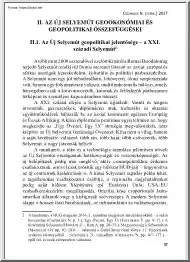 Csizmadia N. - Az új selyemút geoökonómiai és geopolitikai összefüggései