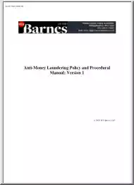 Anti-Money Laundering Policy and Procedural