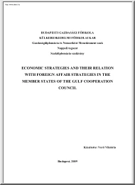 Verő Viktória - Economic strategies and their relation with foreign affair strategies in the member states of the gulf cooperation council