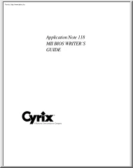 Cyrix MII BIOS Writers Guide