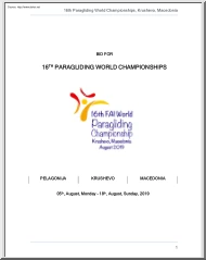16th Paragliding World Championship, Krushevo, Macedonia
