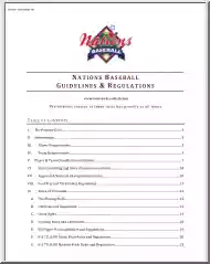 Nations Baseball Guidelines and Regulations