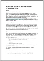 Public COVID Vaccination FAQs, Lincolnshire