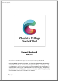 Cheshire College South and West, Student Handbook