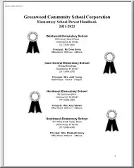 Greenwood Community School Corporation, Elementary School Parent Handbook