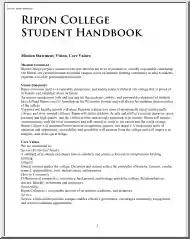 Ripon College, Student Handbook