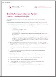 Blemish Removal Aftercare Advice