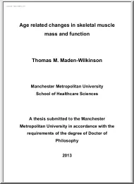 Thomas M. Maden-Wilkinson - Age related changes in skeletal muscle mass and function
