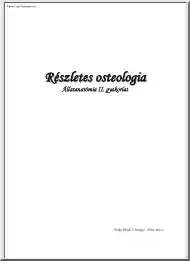 Furka Tünde - Részletes osteologia - Állatanatómia II.