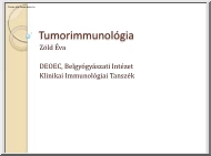Zöld Éva - Tumorimmunológia
