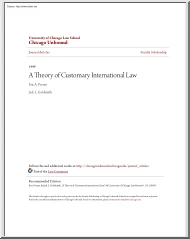 Posner-Goldsmith - A Theory of Customary International Law