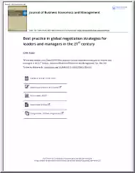 John Saee - Best Practice in Global Negotiation Strategies for Leaders and Managers in the 21st Century