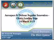 Aerospace and Defense Supplier Innovation, Ohios Leading Edge