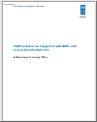 UNDP Guidelines for Engagement with NGOs under Country Based Pooled Funds