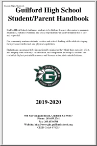 Guilford High School, Student Parent Handbook