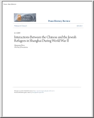 Interactions Between the Chinese and the Jewish Refugees in Shanghai During World War II