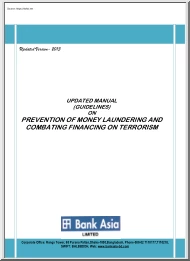 Guidelines on Prevention of Money Laundering and Combating Financing on Terrorism