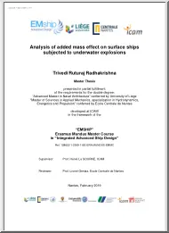 Trivedi Ruturaj Radhakrishna - Analysis of added mass effect on surface ships subjected to underwater explosions