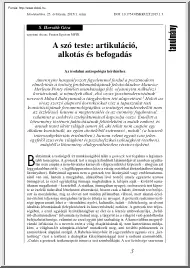 S. Horváth Géza - A szó teste