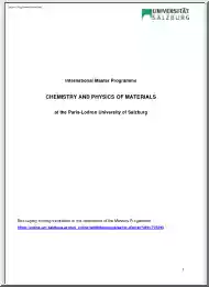 Chemistry and Physics of Materials