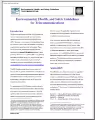 Environmental, Health, and Safety Guidelines for Telecommunications