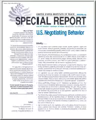 U.S. Negotiating Behavior