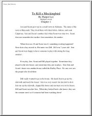 To Kill a Mockingbird By Harper Lee