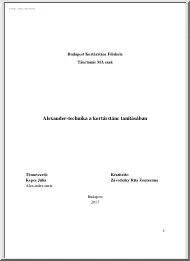 Závodszky Rita Zsuzsanna - Alexander-technika a kortárstánc tanításában
