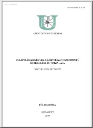 Földi Zsófia - Településszegélyek tájépítészeti szempontú értékelése és tipizálása