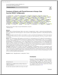 Treatment of Obesity with Thyroid hormones in Europe. Data from the THESIS Collaboration