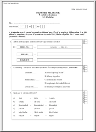 Anyanyelv központi írásbeli felvételi feladatsor megoldással, 2004