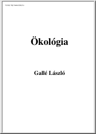 Gallé László - Ökológia
