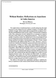 Steven Hirsch -  Without Borders, Reflection on Anarchism in Latin America