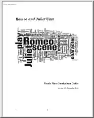 Romeo and Juliet Unit, Grade Nine