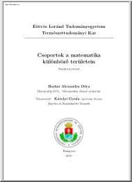 Harkai Alexandra Dóra - Csoportok a matematika különböző területein