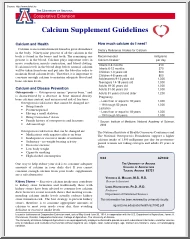 Calcium supplement guidelines