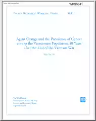 Quy Toan Do - Agent Orange and the Prevalence of Cancer among the Vietnamese Population 30 Years after the End of the Vietnam War