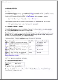 Conditional Sentences, notes